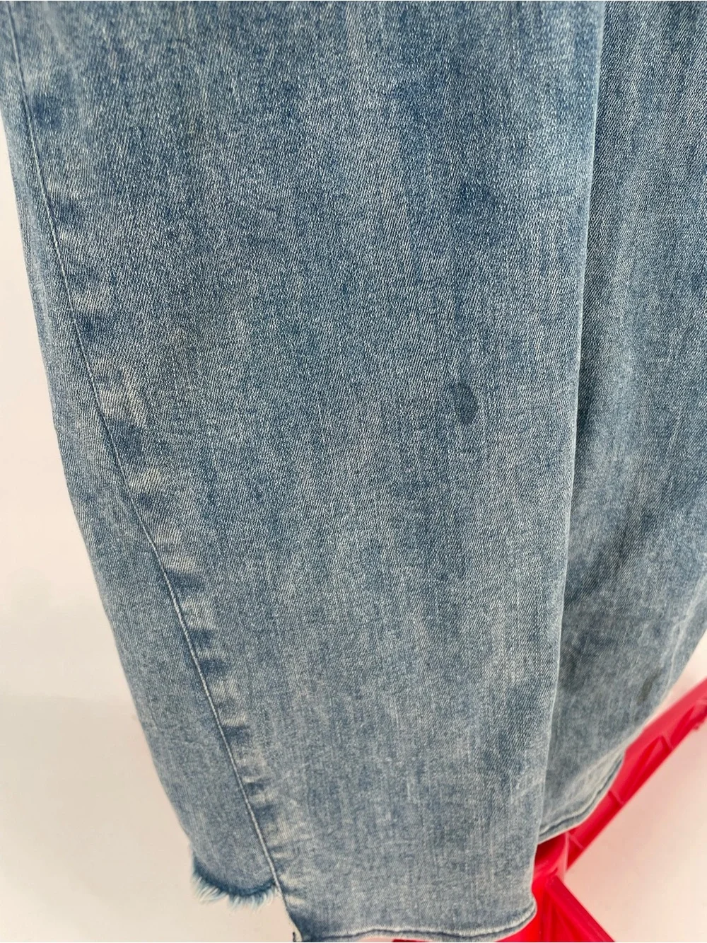 2 Piece Denim Set Per Se By Carlisle Pleated Jean Jacket & Straight Leg Jeans